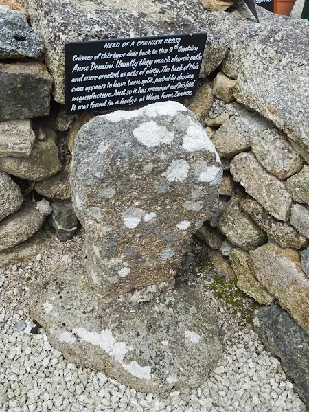 The head of a former Cornish Cross used to mark out a Churchway across the fields