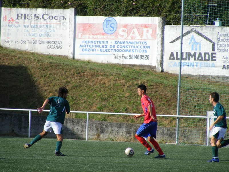 Aficionados. Pretemporada 2012-2013. Amistoso. Prados Vellos. A.D.R. Numancia, 4 - Galicia de Mugardos, 2. Jugada del 3-0. Ortega.
