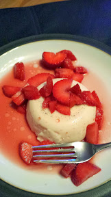 Hazelnut Panna Cotta with Pinot Noir Strawberries