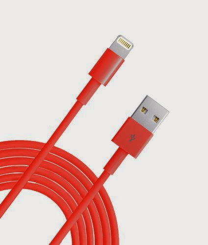  G-Cord (TM) 10 Feet Extra Long Extended 8 Pin USB Sync Data Charging Cable Cord Wire for iPhone 5, iPhone 5c, iPhone 5s, iPod Nano 7, iPod Touch 5 iOS 7 Compatible (Red)