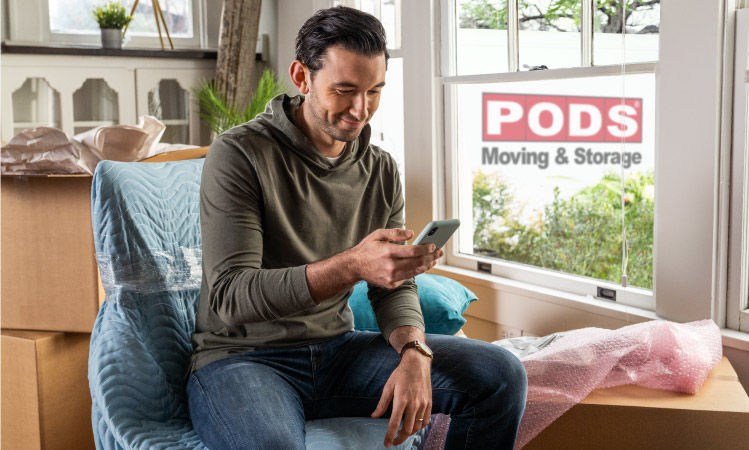 A mover plans his move, researching his favorite neighborhoods and what size house he can afford in the city he’s moving to.