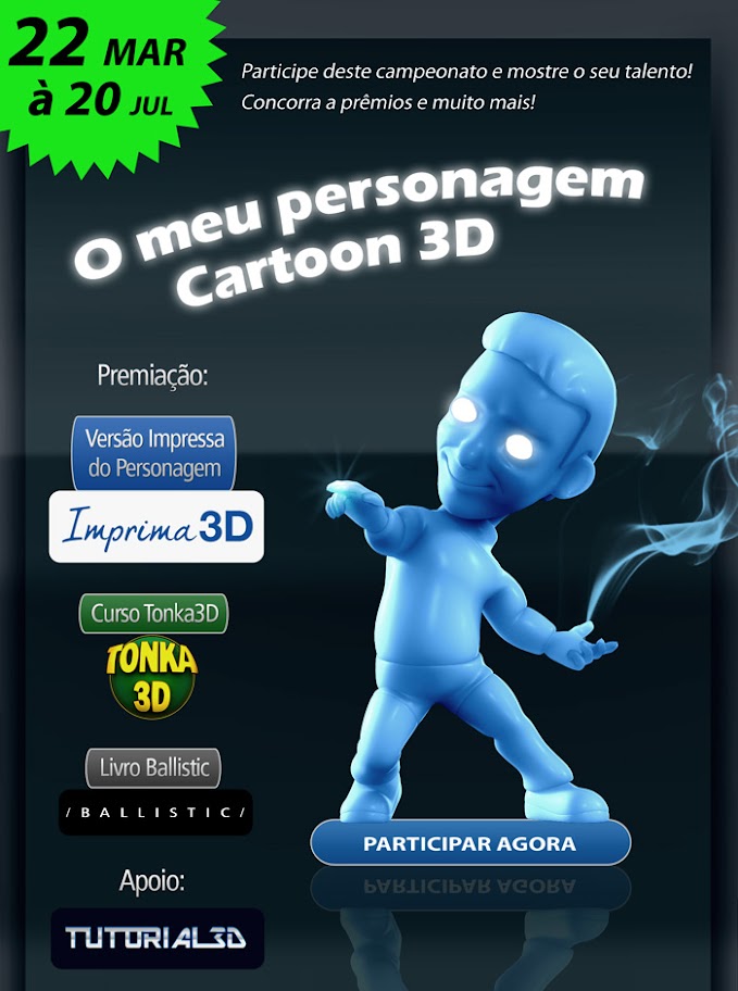 Campeonato "O meu personagem cartoon 3D", do Tonka 3D Campeonato "O meu personagem cartoon 3D", do Tonka 3D