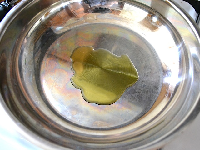 oil in skillet