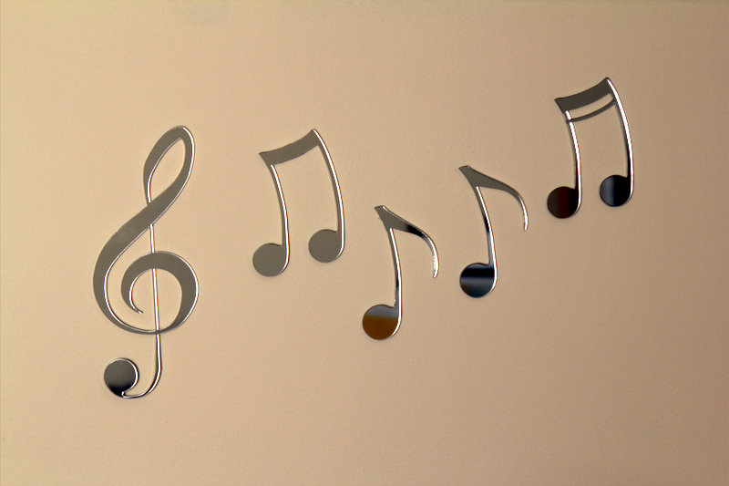 Musical Notes Accent Mirrors