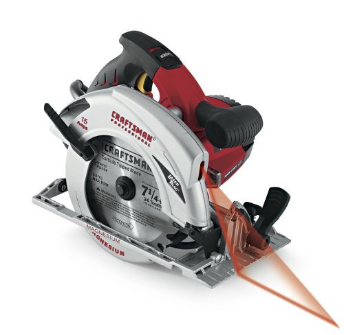 Craftsman 9-27311 Professional 15 Amp Corded 7 1/4 and Number 34 Circular Saw with Laser Trac and Dual Bulb Work Light