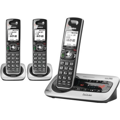 Uniden D3580-3 Dect 6.0 Cordless Phone System With Answering System (3-Handset System)