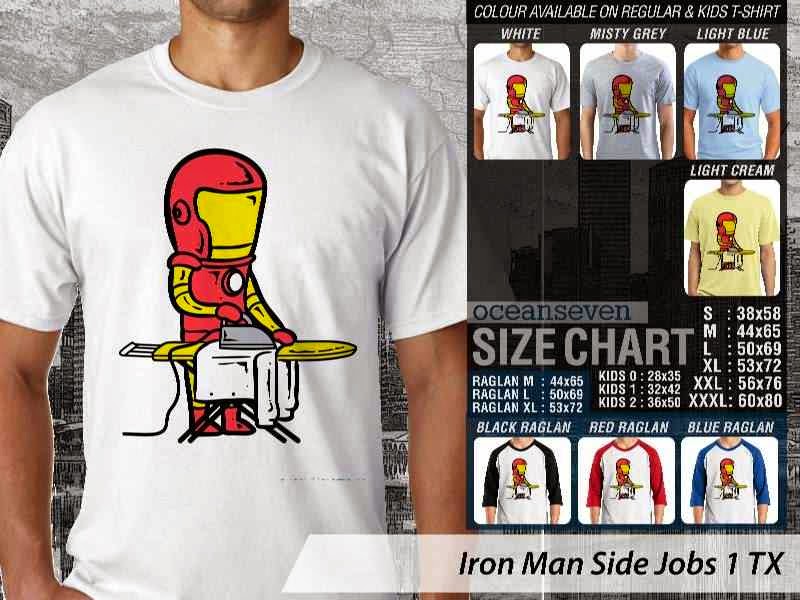 Kaos superhero Iron Man Side Jobs 1