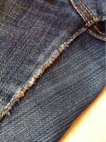 Another Mormon Mommy Blog: How to patch a ripped inseam