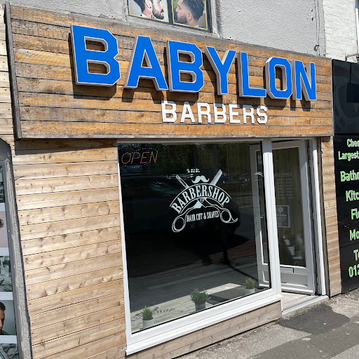 Babylon traditional barber shop logo