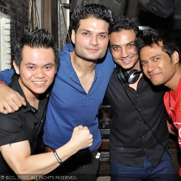 Felix, Vikrant, Varun, Chris  during a party at Underground. 