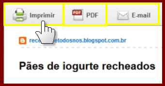 Como imprimir ou salvar as postagens do Receitas 7