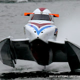 LIUZHOU-CHINA Shaun Torrentte of USA of F1 Qatar Team at UIM F1 H20 Powerboat Grand Prix of China on Liujiang River. October 1-2, 2013. Picture by Vittorio Ubertone/Idea Marketing.