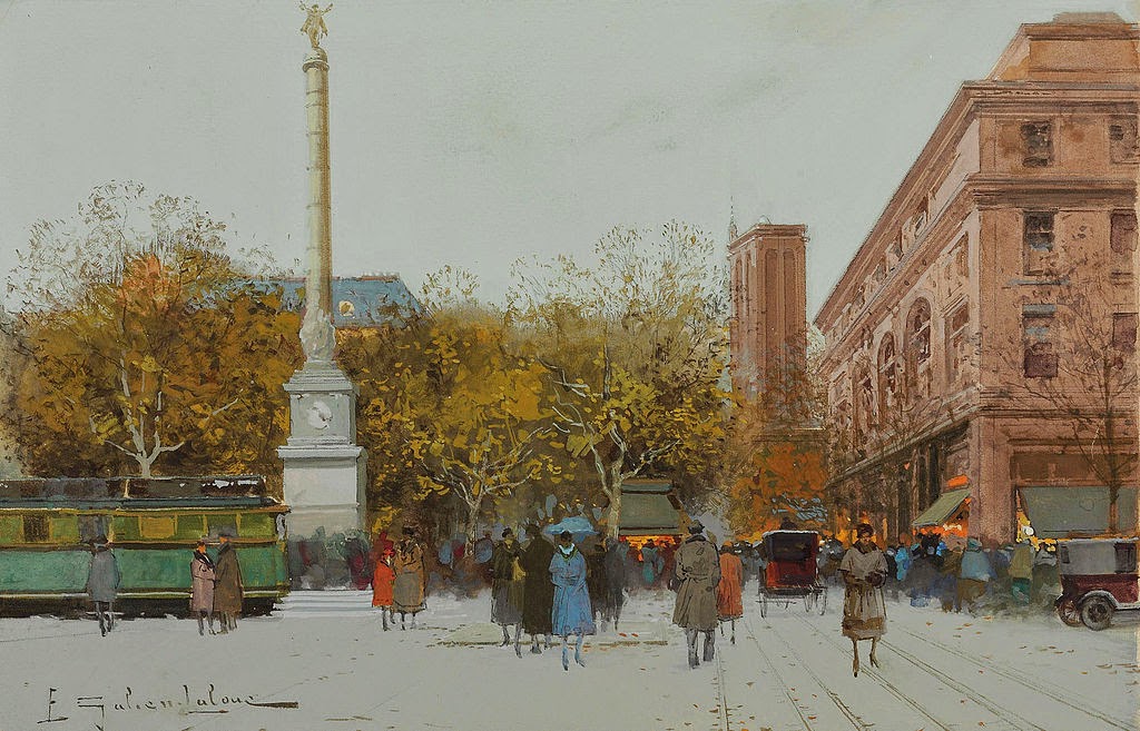 Eugène Galien-Laloue - Paris Place du Châtelet
