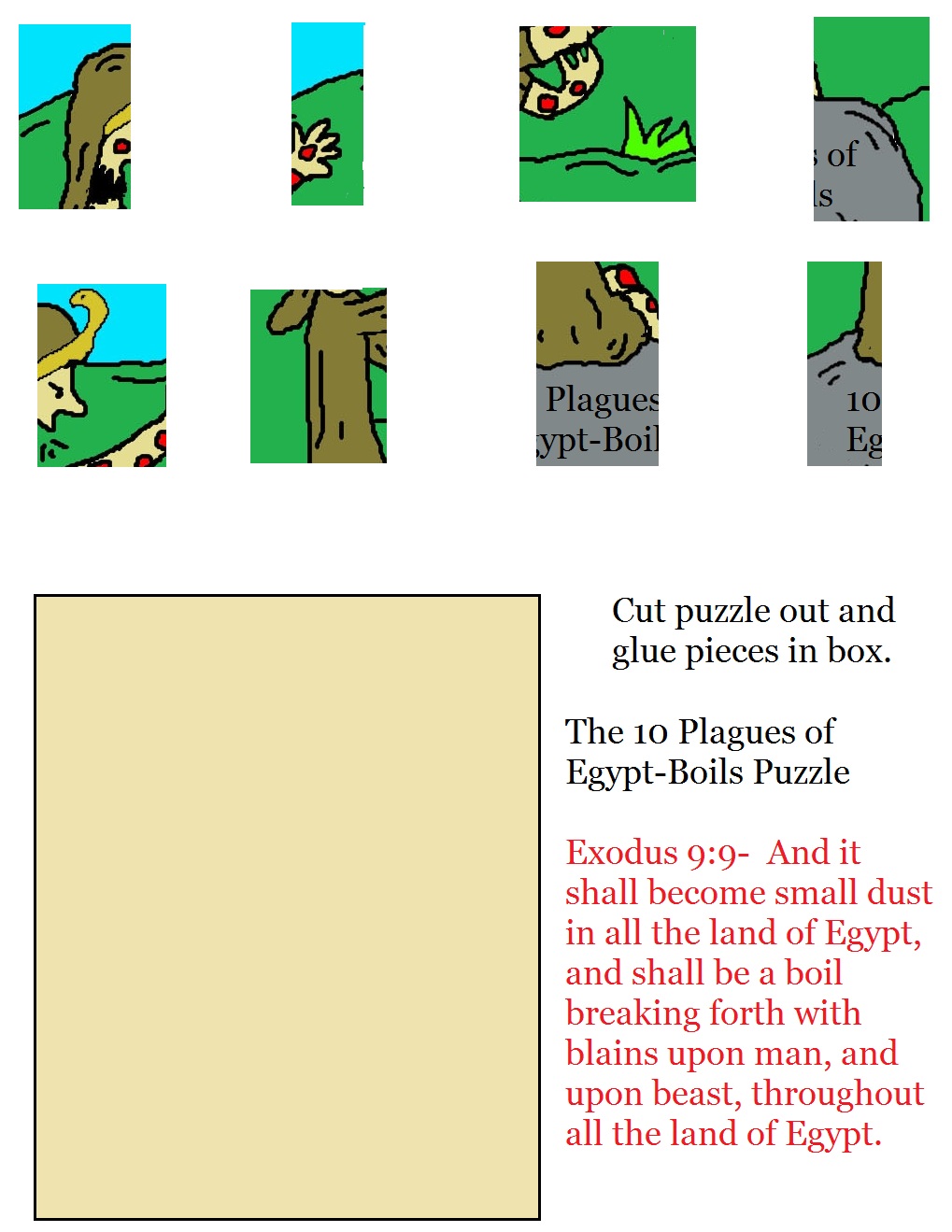 Moses And Aaron And The Ten Plagues Coloring Pages