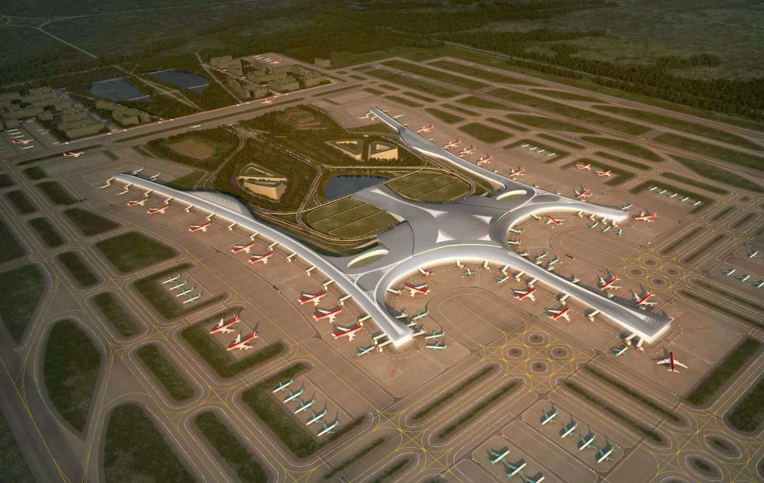 Qingdao New Airport by Ricardo Bofill Taller de