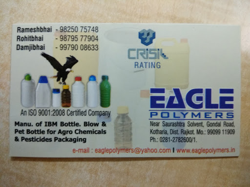 Eagle Polymers, Kotharia, Near Saurashtra Solvent, Gondal Road, Kotharia, Rajkot, Gujarat 360002, India, Plastic_Fabrication_Company, state GJ
