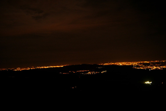 Ruta nocturna de Segovia a Madrid bajo la luz de la luna. Septiembre 2012