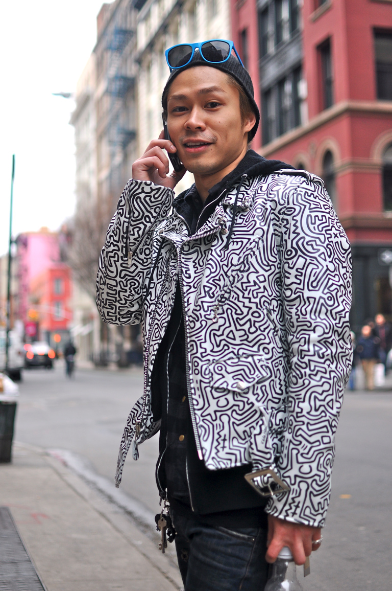 Street Gents | Akimoto wears the Jeremy Scott x Keith Haring Jacket — Lougè