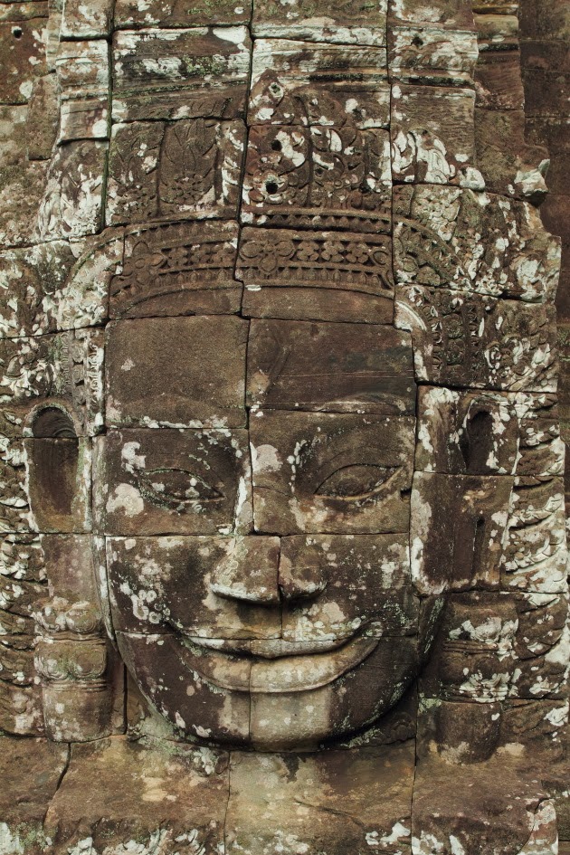 A smiling face at Bayon Temple, Siem Reap, Cambodia