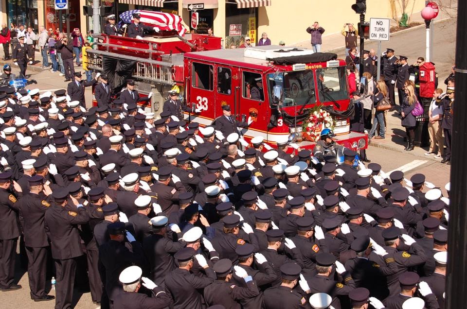 Cérémonie Funéraille Pompiers Boston