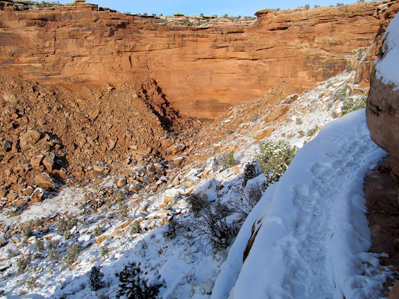 Snowy ledge