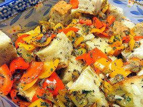 Baby Bell Peppers and Swiss Strata recipe