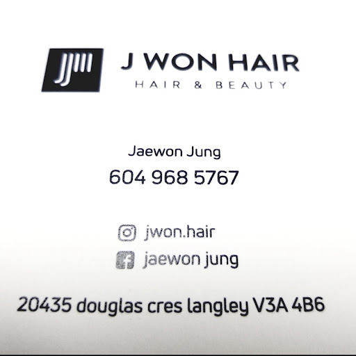 Langley J WON HAIR Korean hair 랭리한인미용실제이원헤어 logo
