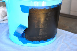 chalkboard bucket easter personalized carefully painters tape remove