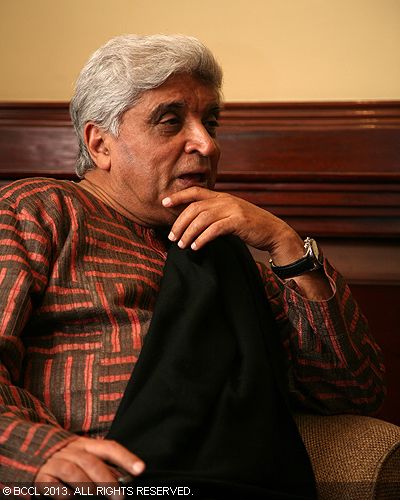 Javed Akhtar poses for the cameras during a photoshoot in Kolkata. 