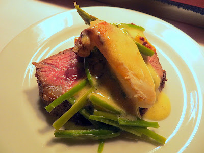 Ringside Steakhouse 70th Anniversary: Tenderloin of Beef Oscar, a Petit Filet Mignon, Dungeness crab, asparagus and sauce béarnaise