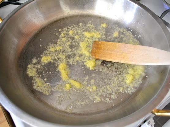 heat skillet and water
