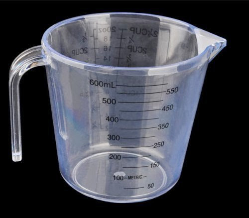  600ml transparent plastic measuring cup measuring cup with scale beaker measuring cup baking tools measuring spoon