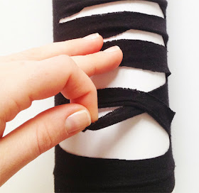 DIY Como fazer tirinhas trançadas na blusa