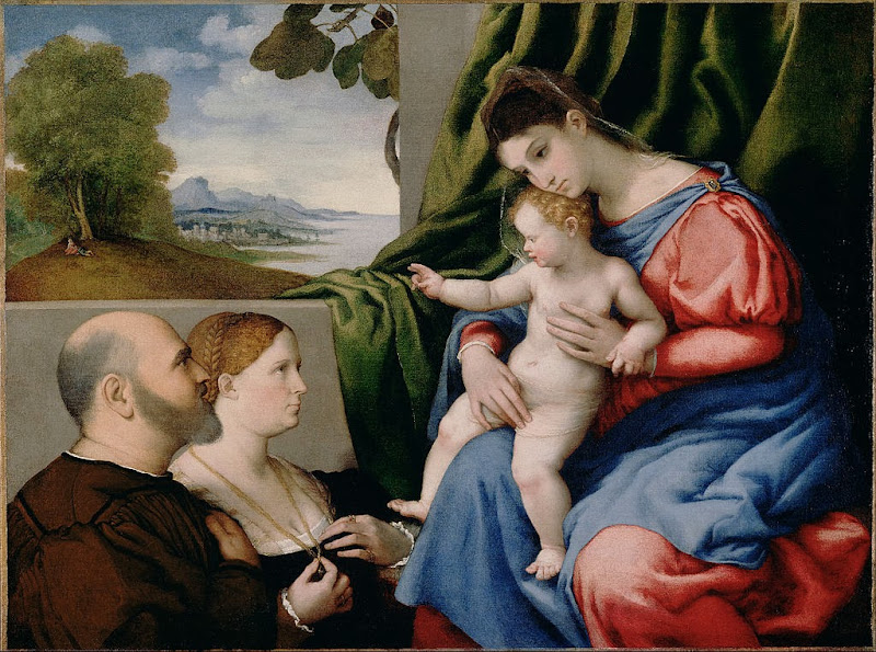 Lorenzo Lotto - Madonna and Child with Two Donors - Google Art Project