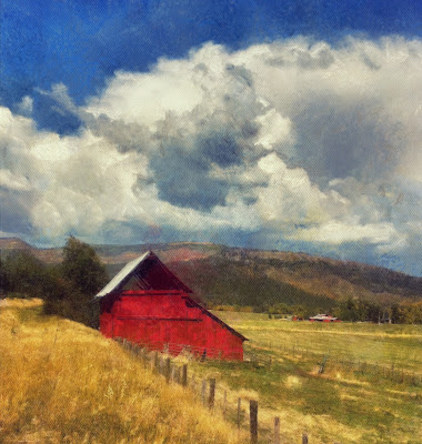 red barn on roadside