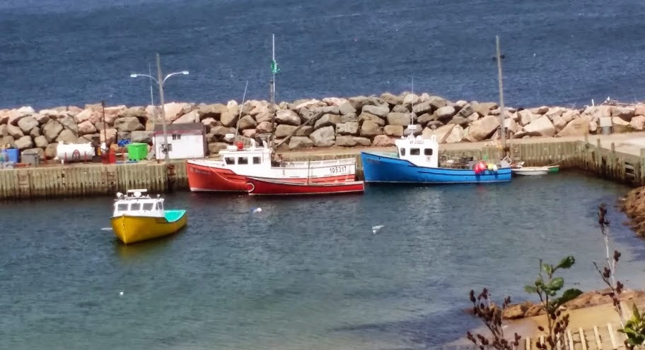 Colorful fishing boats. From The Here and Now
