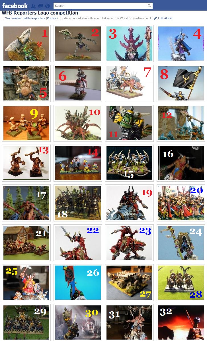 Warhammer Battle mini competition photos