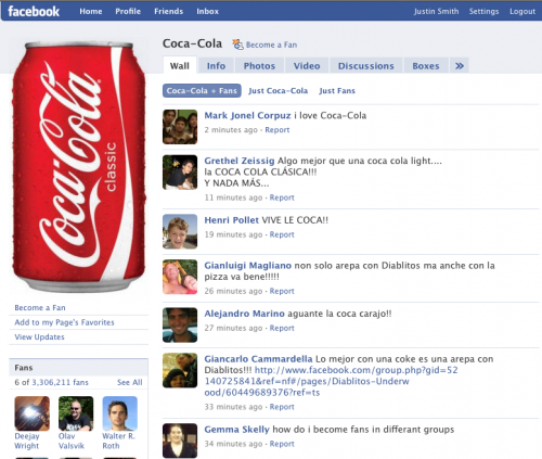 coca-cola facebook