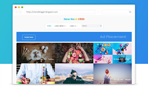 New Note Grid Responsive Blogger Template - Responsive Blogger Template