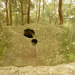 Hole in rock on the green track near Mt Sugarloaf (324659)