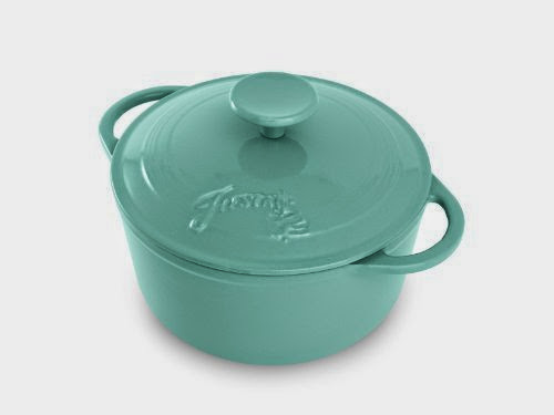  Fiesta CW0004883 Turquoise Cast Iron 5.3 Quart Dutch Oven, Oven and Broiler Safe