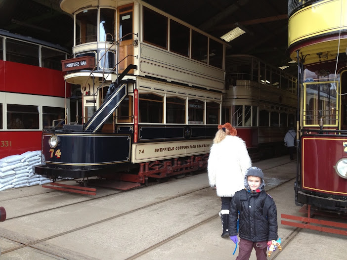 Ben Roters checking out the trams at Crich tramway village