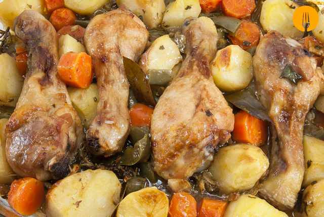receta muslos pollo horno