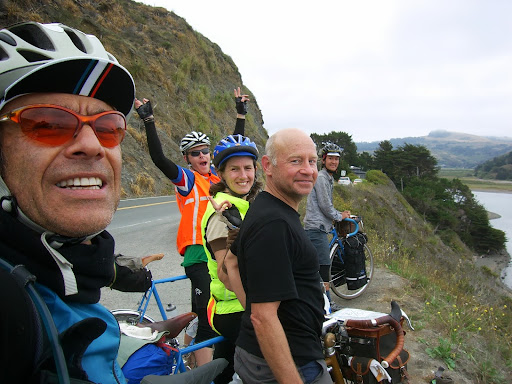  The group on Hwy 1 before Jenner 