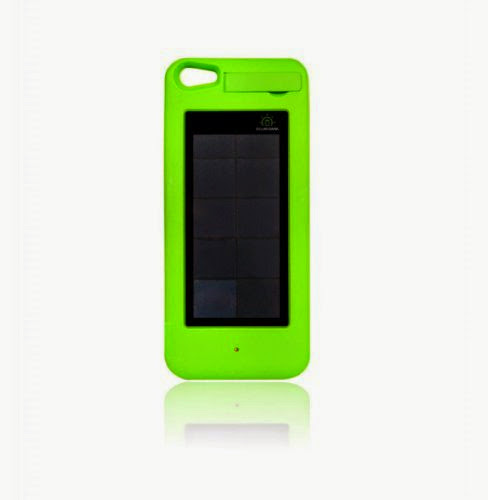  Green 3000mAh Solar External Battery Backup Charger Case Power Bank iPhone 5