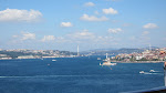 Looking back at the Bosphorous and the Bosphorous Bridge Looking back at the Bosphorous and the Bosphorous Bridge