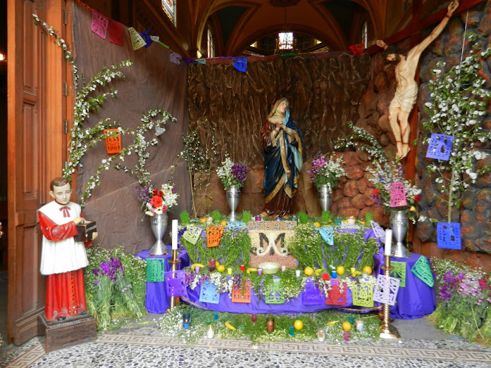 Church entrance altar
