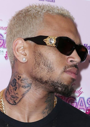 Chris Brown Day Of Dead Neck Tattoo Chris Browns Tattoo Is Not Of A Battered Rihanna