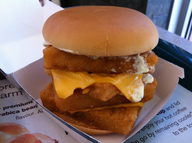Food Junkie Chronicles: DIY McDonald's Quadruple Filet-O-Fish Sandwich +  BONUS Burger