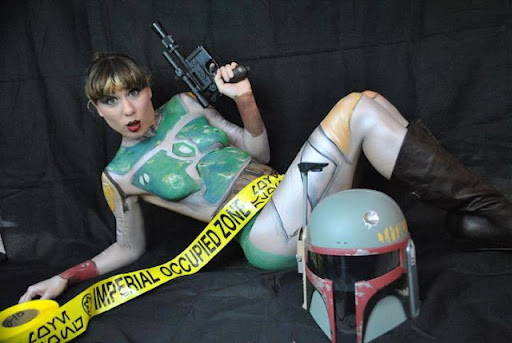 Star Wars Body Painted Cosplay Babes01